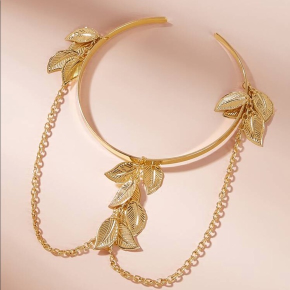 NWT leaf & chain hold arm bracelet perfect for festivals, concerts summer! - Picture 2 of 2